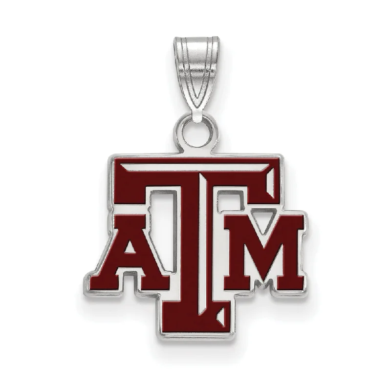 Shop Fine Jewelry With Amazing Deals Sterling Silver Texas A&M U. Small Enamel Pendant