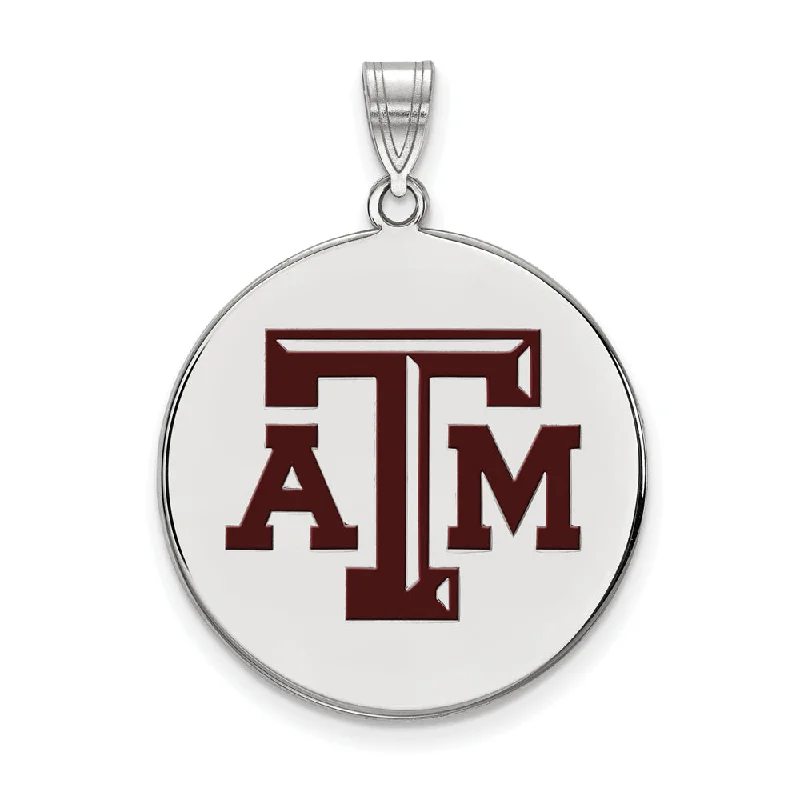 Jewelry Sale – Exclusive Styles At Lower Prices Sterling Silver Texas A&M U. XL Enamel Disc Pendant