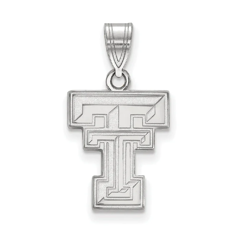 Affordable Gold-Plated Jewelry For Modern Fashion Sterling Silver Texas Tech U. Medium 'TT' Pendant