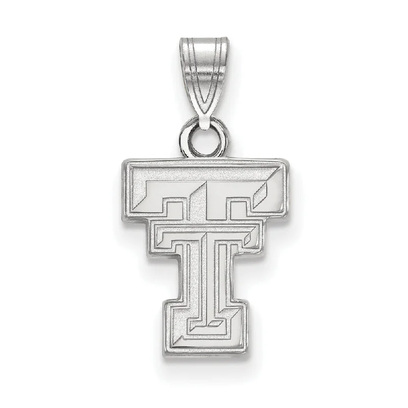 Elevate Your Jewelry Collection With Limited-Time Savings Sterling Silver Texas Tech U. Small 'TT' Pendant