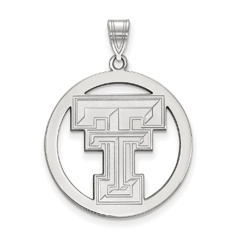 Discover Unique Jewelry With Special Limited-Time Offers Sterling Silver Texas Tech U. XL Circle Pendant