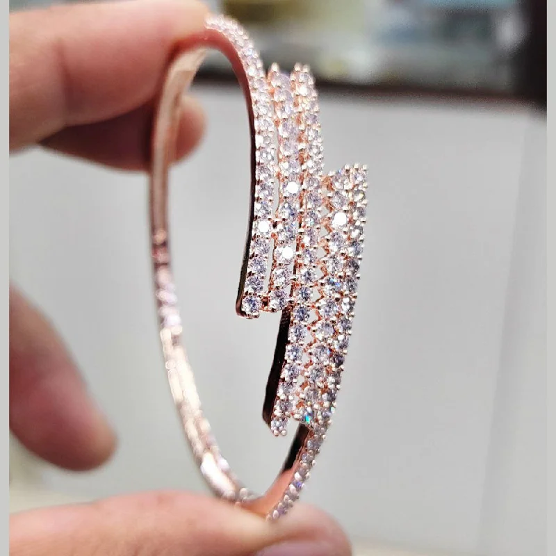 Modern Jewelry At Exclusive Discounts – Shop Today Aamrapali Rose Gold Plated AD Bangle