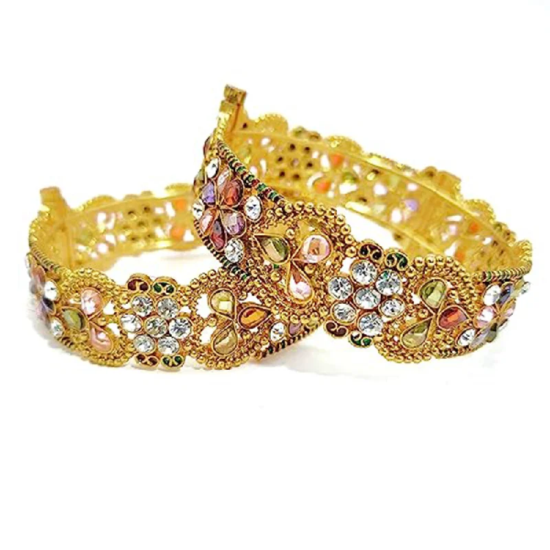 Choice Gold Plated Austrian Stone Bangles Set