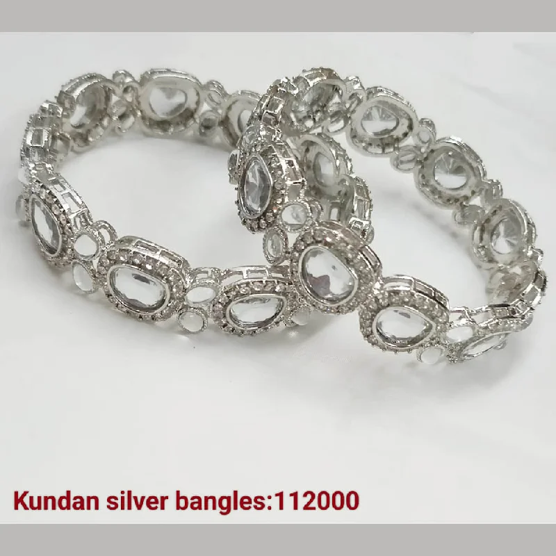 Exclusive Gemstone Jewelry Markdowns – Shop Now Padmavati Bangles Silver Plated Kundan Bangles Set
