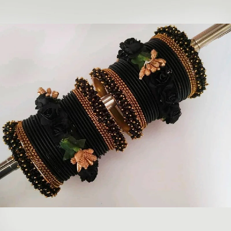 Jewelry Sale – Exclusive Styles At Lower Prices Martina Jewels Pack Of 6 Traditional Gold Plated Thread Floral Bangles Set