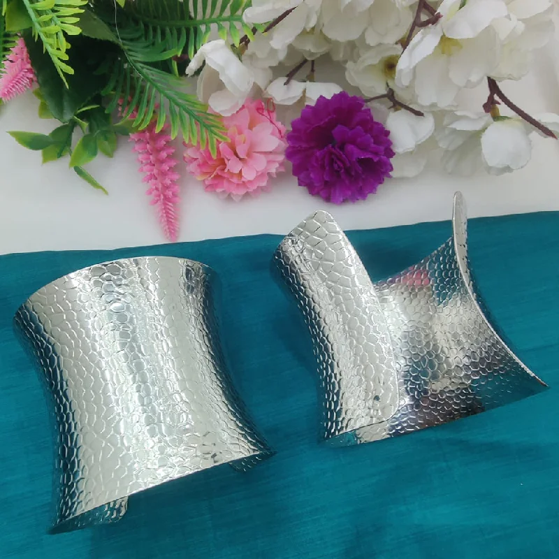 Luxury Jewelry Without The Luxury Price Tag Fancyla Silver Plated Openable Bangles Set (1 Piece Only)
