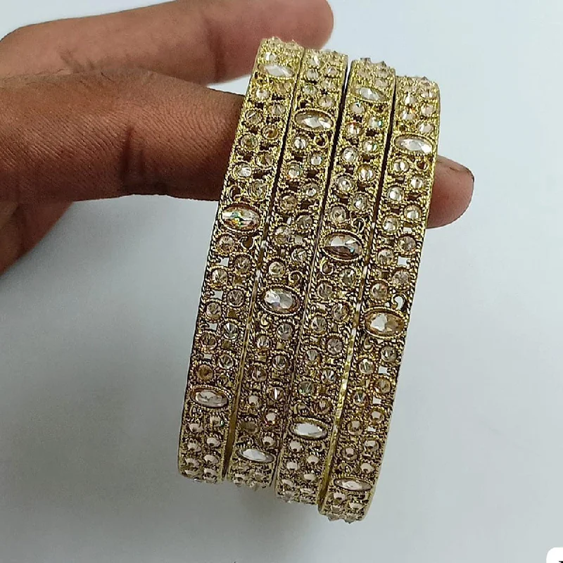 Jcm Gold Plated Crystal Stone Bangle Set