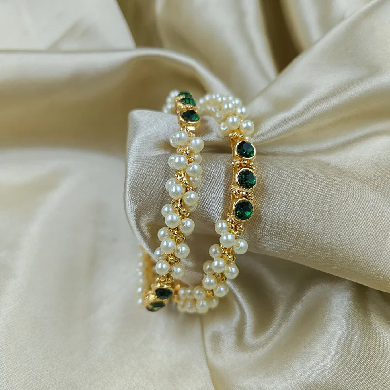Premium Jewelry Now Available At Special Discounts Manisha Jewellery Gold Plated Ausrian Stone Beads Bangles Set