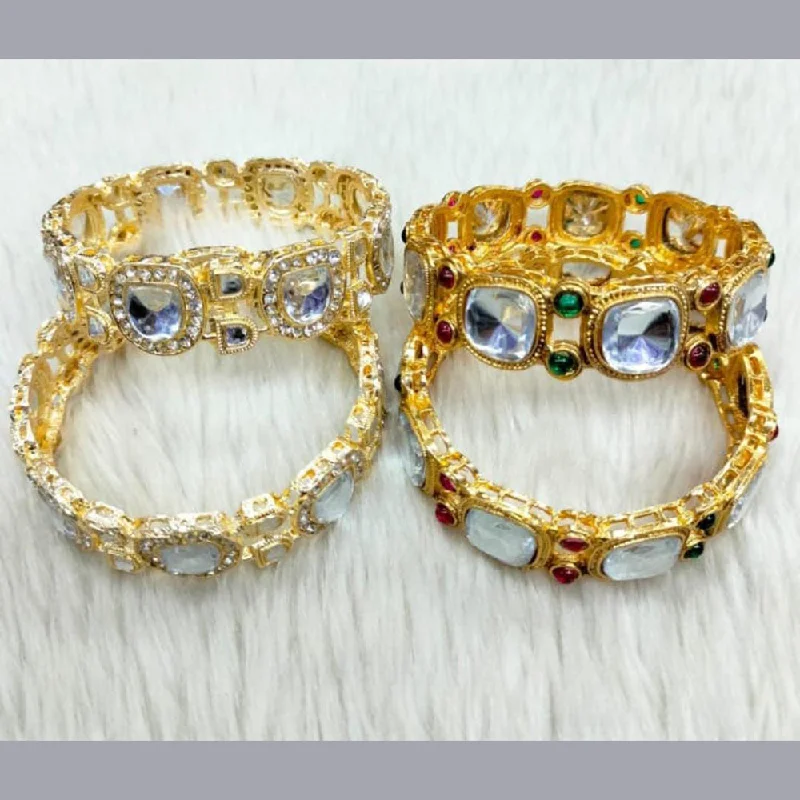 Sparkle On A Budget – Fine Jewelry For Less Manisha Jewellery Gold Plated Crystal Stone Bangles Set