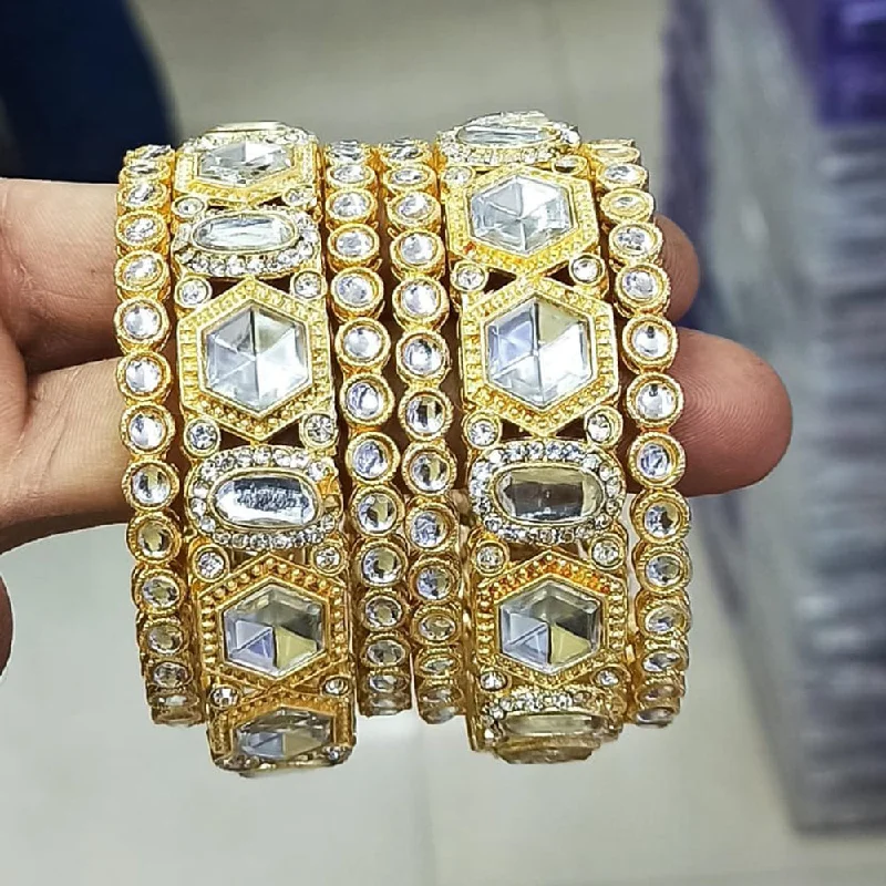 Jewelry Flash Sale – Stylish Designs At Unbeatable Rates Manisha Jewellery Gold Plated Crystal Stone Bangles Set