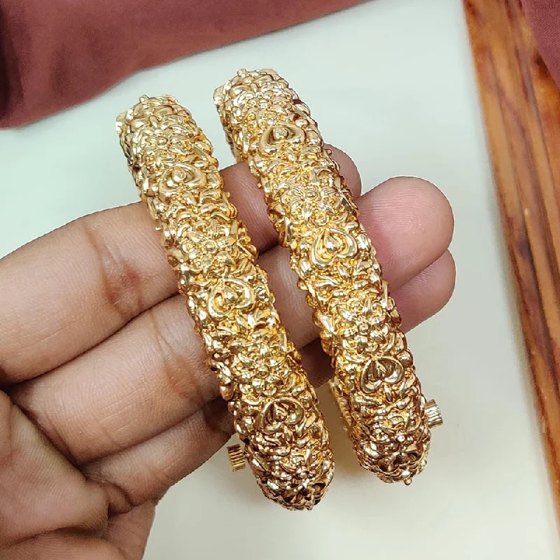 Versatile Layering Jewelry For Effortless Chic Manisha Jewellery Gold Plated Openable Bangle Set