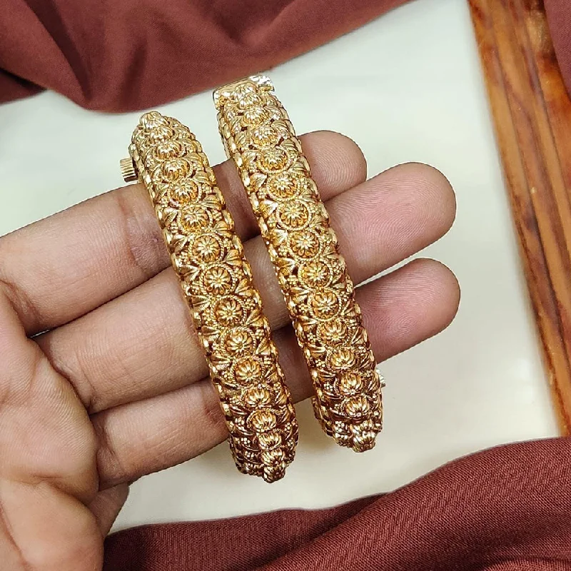 Adjustable Charm Bracelets For A Perfect Fit Manisha Jewellery Gold Plated Openable Bangle Set