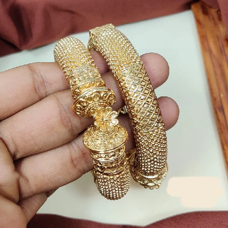 Waterproof Stainless Steel Jewelry For Lasting Beauty Manisha Jewellery Gold Plated Openable Bangle Set