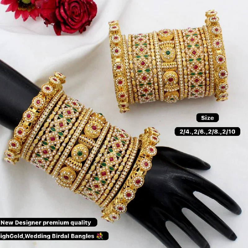 Eco-Friendly Sustainable Jewelry For Conscious Buyers Manisha Jewellery Gold Plated Pearl  bangles Set