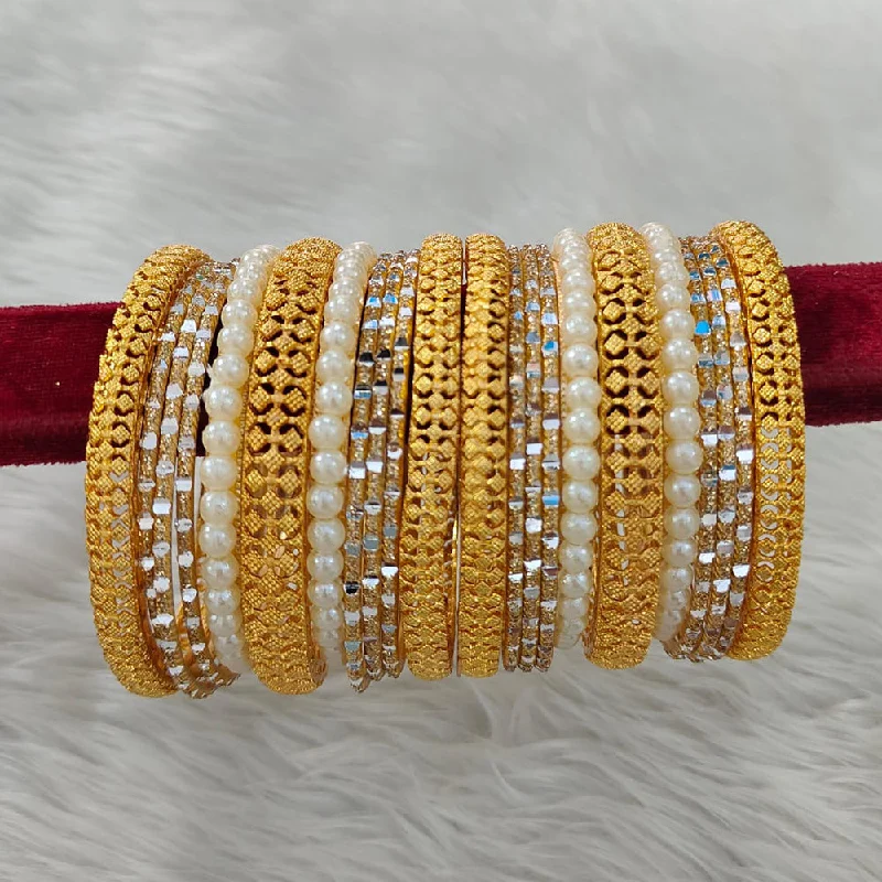 Seasonal Jewelry Sale – Upgrade Your Style Today Manisha Jewellery Gold Plated Pearl Bangles Set