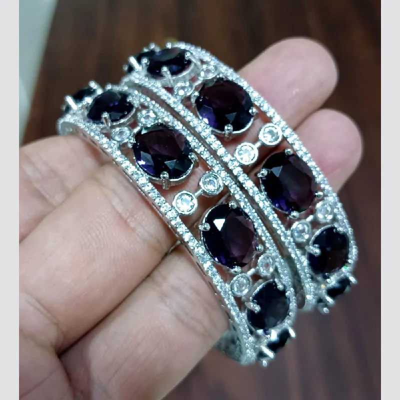 Luxury Jewelry Sale – Elegant Styles At Unbeatable Prices Manisha Jewellery Silver Plated AD Bangles Set