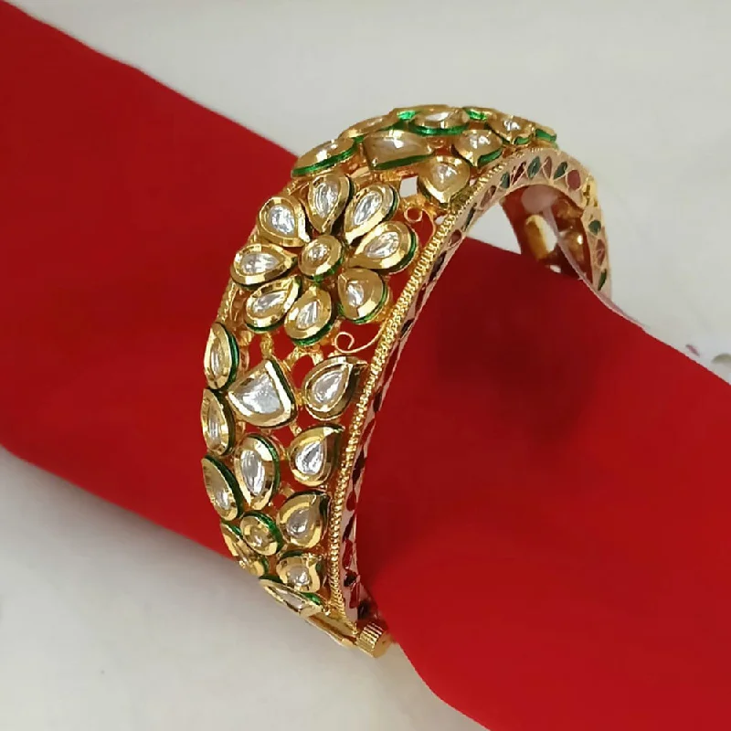 Padmawati Bangles Gold Plated Kundan Openable Kada