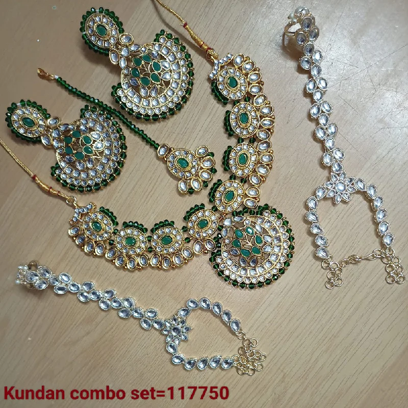 Exclusive Jewelry Bundles At Discounted Rates Padmawati Bangles Gold Plated Kundan Stone Combo