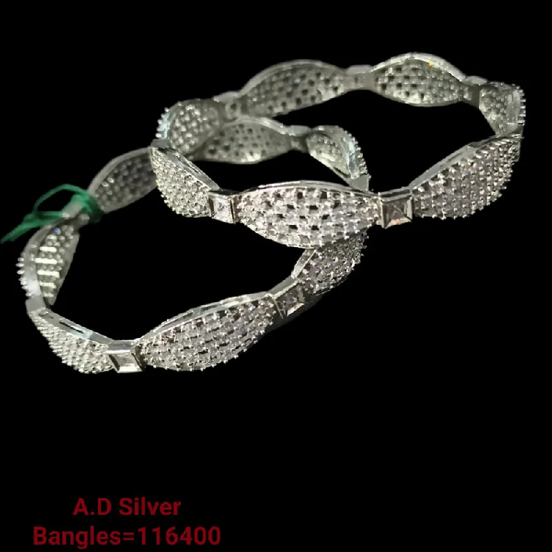 Shop Dazzling Jewelry At The Best Prices Padmawati Bangles Silver Plated  Ad Stone Bangles Set