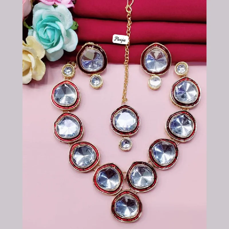 Fashion-Forward Geometric Jewelry For Contemporary Style Pooja Bangles Crystal Necklace Set