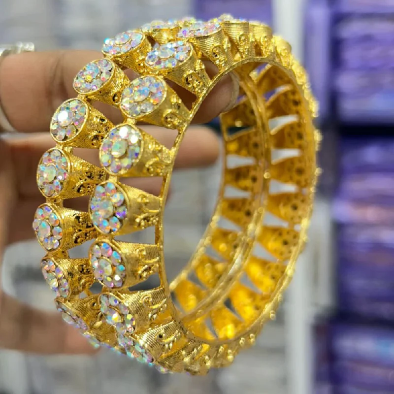 Grab Your Favorite Jewelry At The Lowest Prices Pooja Bangles Gold Plated Austrian Stone Bangles Set
