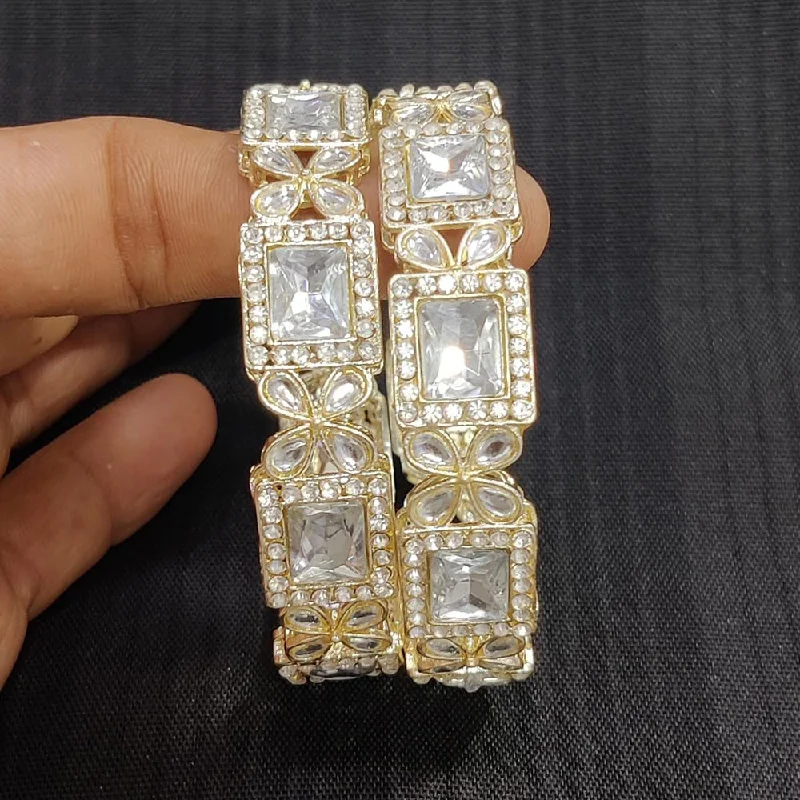 Fashion-Forward Jewelry At Incredible Prices Pooja Bangles Gold Plated Austrian Stone Bangles Set