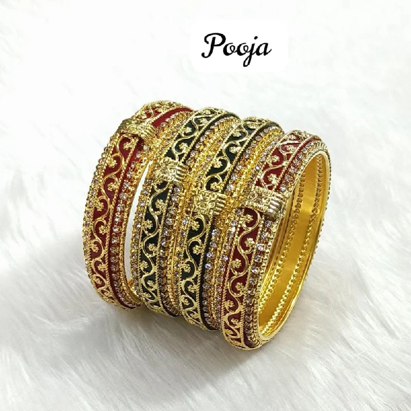 Once-A-Year Jewelry Deals – Shop Before They’Re Gone Pooja Bangles Gold Plated Bangles Set