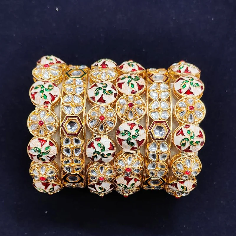 Your Perfect Accessory Now At The Best Price Pooja Bangles Gold Plated Meenakari Bangle Set