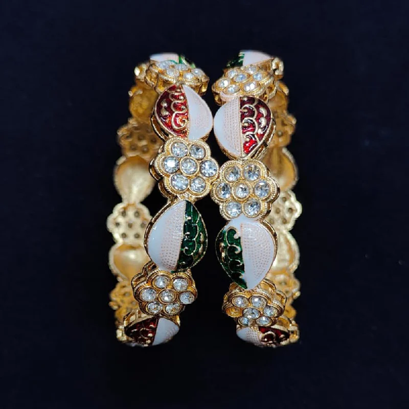 Shine In Style – Shop Jewelry Discounts Today Pooja Bangles Gold Plated Meenakari Bangle Set