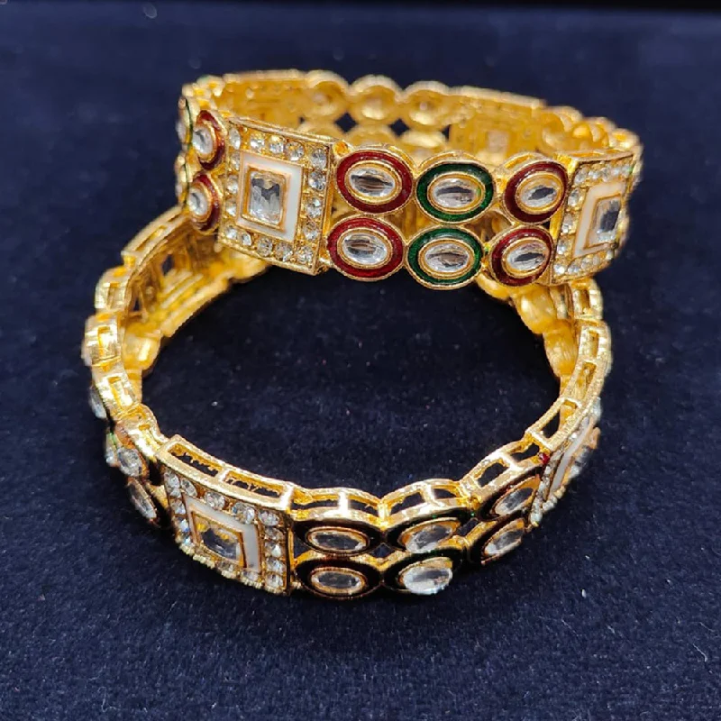 Jewelry Flash Sale – Stylish Designs At Unbeatable Rates Pooja Bangles Gold Plated Meenakari Bangle Set