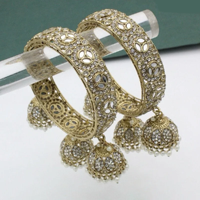 Limited-Stock Jewelry Sale – Once It's Gone, It's Gone Pooja Bangles Gold Plated  Mirror Bangle Set
