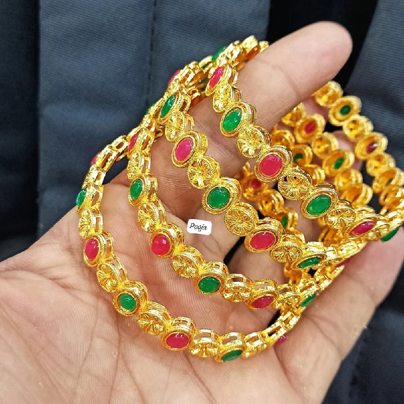 Seasonal Jewelry Clearance – Best Styles At The Lowest Prices Pooja Bangles Gold Plated Pota Stone Bangles Set