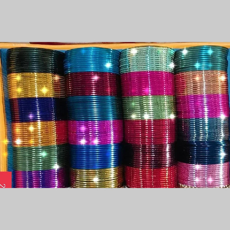 Handcrafted Jewelry Sale – Unique Designs At Low Prices Pooja Bangles Metal Bangles Set (Assorted Color )