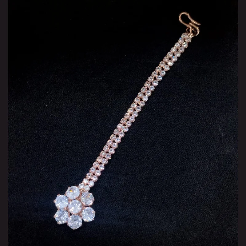 Shine In Style – Shop Jewelry Discounts Today Pooja Bangles Rose Gold Plated AD Maangtikka