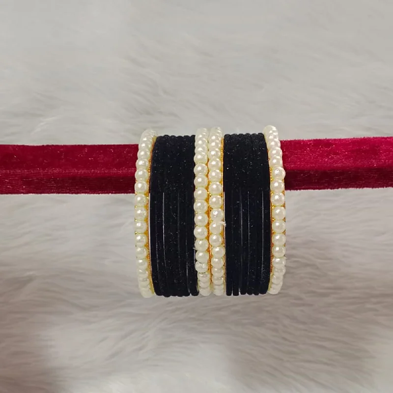 Luxury Meets Affordability – Jewelry Sale Now Live Pooja Bangles Velvet And Pearl Bangle Set