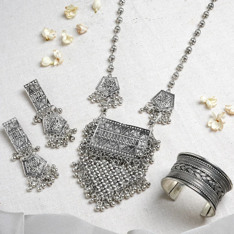 Personalized Jewelry Sale – Meaningful Gifts At Great Prices Teejh Ambali Silver Oxidised Jewelry Gift Set
