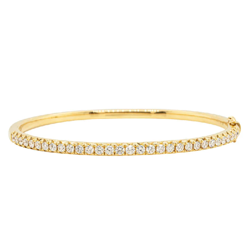 18ct Yellow Gold Diamond Comet Bangle