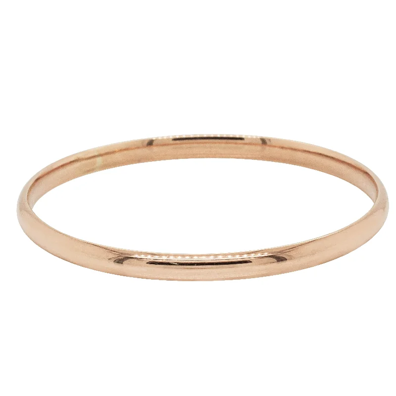 9ct Rose Gold Baby Bangle - 50mm