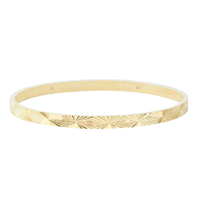 9ct Yellow Gold Reflections Bangle